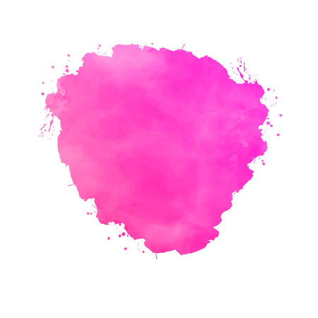 Abstract pink watercolor splash on white background. Texture paper. Vector illustration.の写真素材