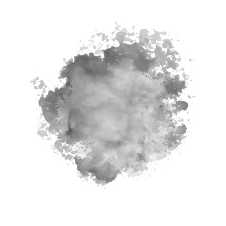 Abstract black watercolor on white background. Ink splash. Vector illustration.の写真素材
