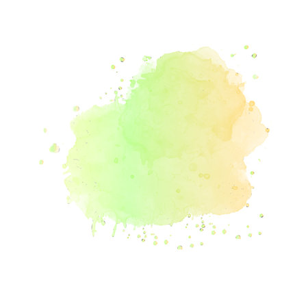 Abstract green watercolor brush strokes painted background. Texture paper. Vector illustration.の写真素材