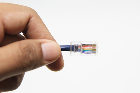 lan cableの写真素材