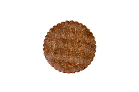 Biscuits coffee flavored isolated on white background.の写真素材