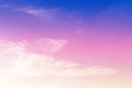 Soft cloud on sky subtle background colorful pastels tone with blue, purple and yellow color. The...