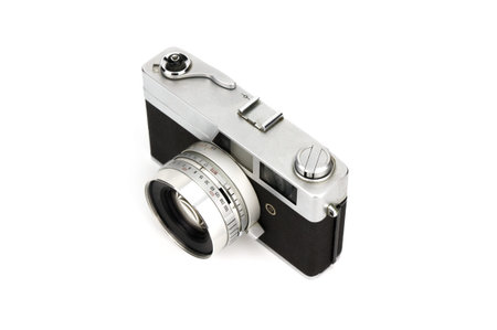 Bangkok, Thailand - June 7, 2017: vintage canon rangefinder camera film with fix lens isolated on...