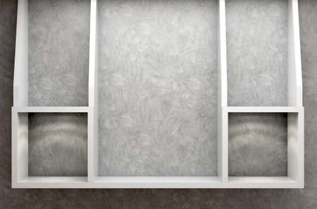 3D illustration,Empty shelves of luxuryの写真素材