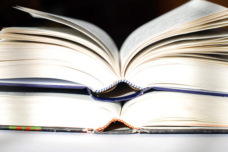 Two open books
