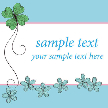 Blue flower card pattern design,vectorのイラスト素材