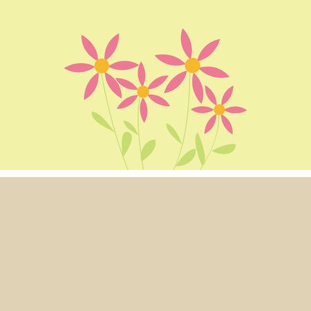 Pink flower card pattern design,vectorのイラスト素材