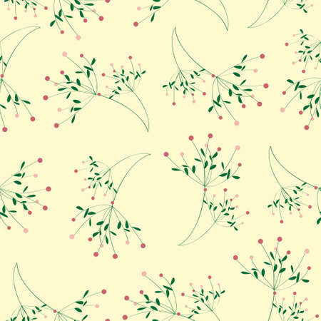 Seamless flower pattern yellow background,vectorのイラスト素材