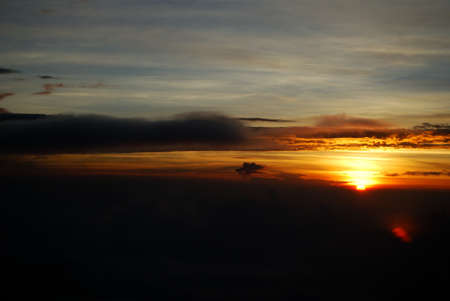 Bright sunset photo as backgroundの写真素材