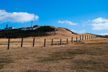 Landscape of Cow Island in Jeju Island, South Koreaの写真素材
