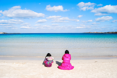 Landscape of Udo island in Jeju Island, South Koreaの写真素材