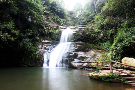 Bifengxia Fallsの写真素材