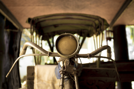 Head light of vintage bicycle.の写真素材