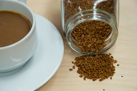 coffee and coffee powderの写真素材