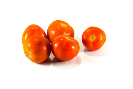 tomatoes on white backgroundの写真素材