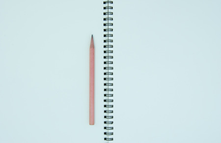 book and pencil backgroundの写真素材