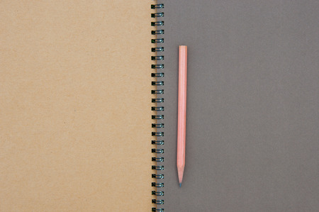 book and pencil backgroundの写真素材