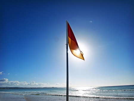 surf lifesaver flag, Australiaの写真素材