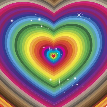 vector pair of valentine heart on abstract backgroundのイラスト素材