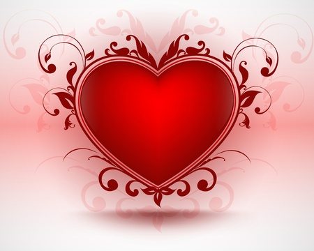 heart patterned on a pink background with a shadowのイラスト素材