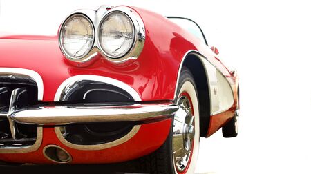 1958 vintage american street sports car, the first American production sports vehicle               の写真素材