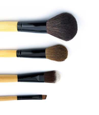Makeup Brush Isolated on white backgroundの写真素材