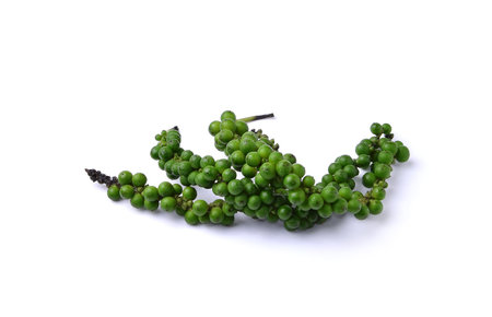 Fresh Piper nigrum Linn on white の写真素材