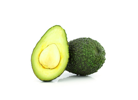Avocado isolated on whiteの写真素材