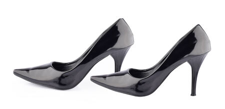 High heel shoes isolated on white backgroundの写真素材