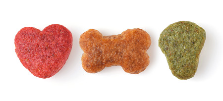 dog food on white background.の写真素材