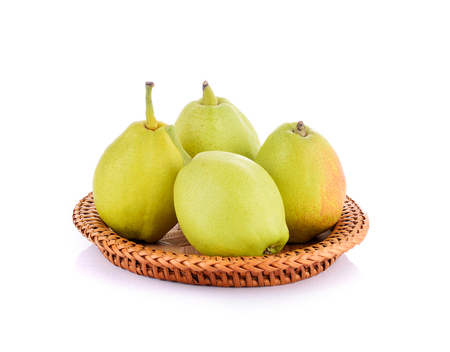 Pears fruit on white backgroundの写真素材