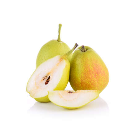 Pears fruit on white backgroundの写真素材