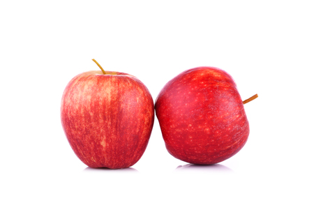 Red apple on white backgroundの写真素材