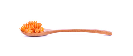 Pasta on white backgroundの写真素材