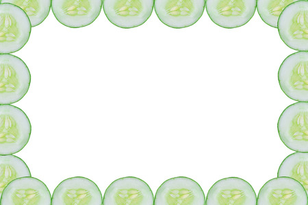 background white cucumberの写真素材