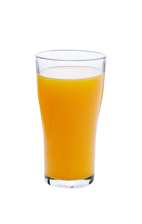 Orange juice. Isolated on white backgroundの写真素材