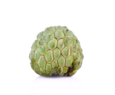 Custard apple on white backgroundの写真素材