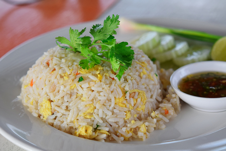 Fried rice with Crabの写真素材