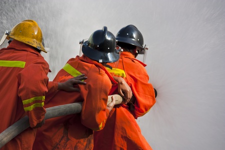 firefighter training exerciseのeditorial素材