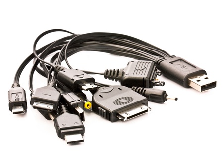 cellphone usb charging plugsの写真素材