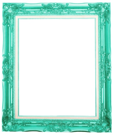 the fuchsia color antique picture frame isolated white background の写真素材