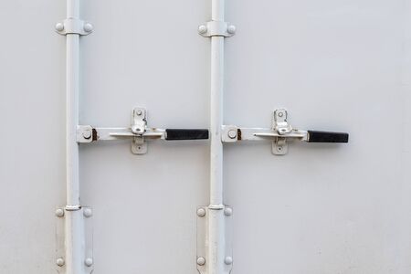 The lock of a truck containerの写真素材
