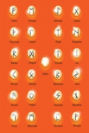 Glass orange runesのイラスト素材