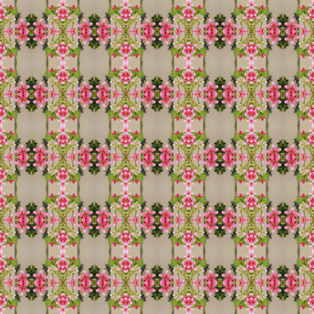 Beautiful of five flower petals bloom on the tree seamless use as pattern and wallpaper.