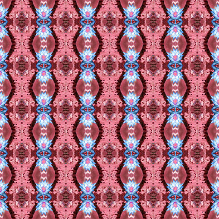 Beautiful blue waterlily or lotus blossom flower in pond seamless use as pattern and wallpaper.