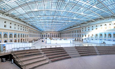 The exhibition center "Gostiny Dvor" in Moscowのeditorial素材