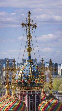 Dome and cross. Church of the Cathedral of the Blessed Virgin.
Christmas (Stroganov) churchの写真素材