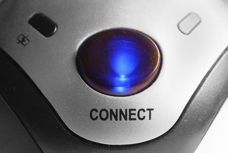 Connect power indicator light on mouse cradleの写真素材