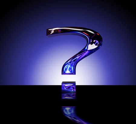 3D question mark graphic