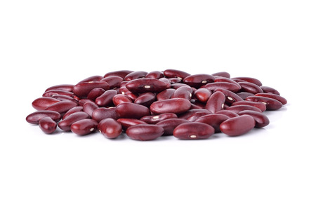 kidney beans on white backgroundの写真素材